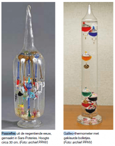 passiefles en Galileo-thermometer