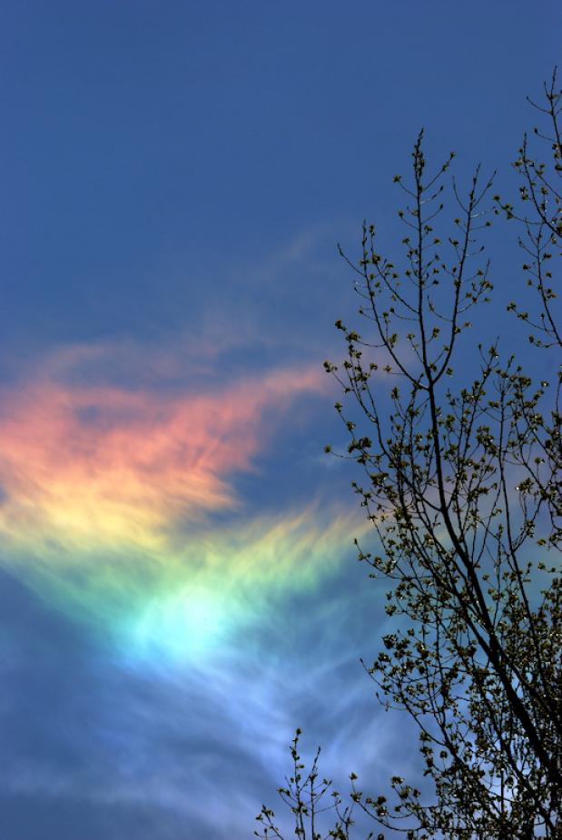 Een vuurregenboog in Michigan, Verenigde Staten